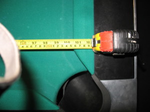 Measuring pool table playfield for pool table room dimensions.